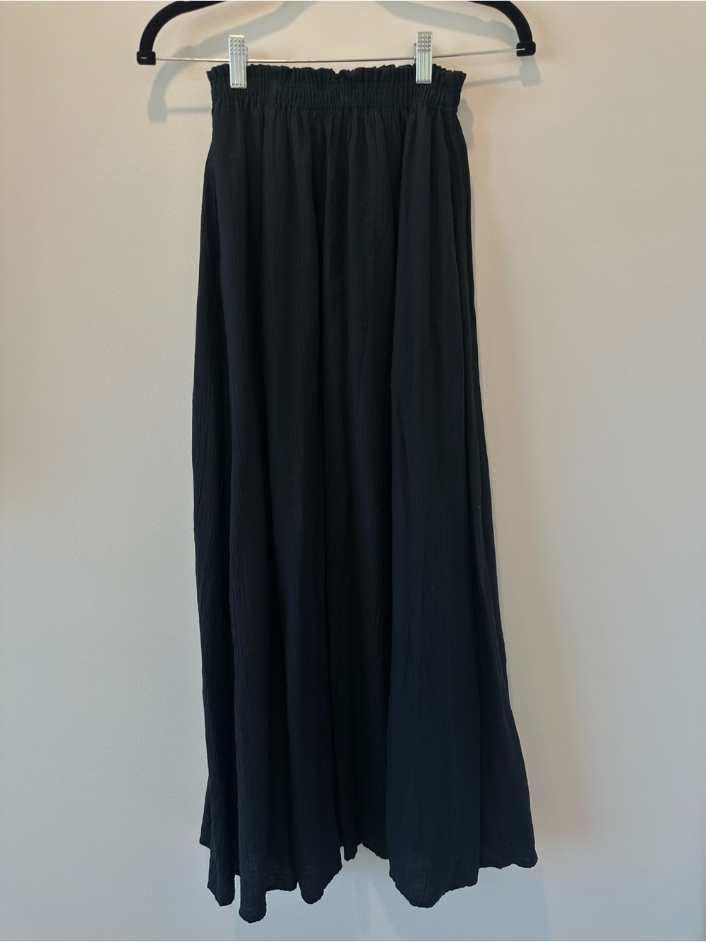 Abercrombie Gauzy Long Elastic Black Maxi Skirt Resortwear Flowy Romantic XS - Picture 2 of 10